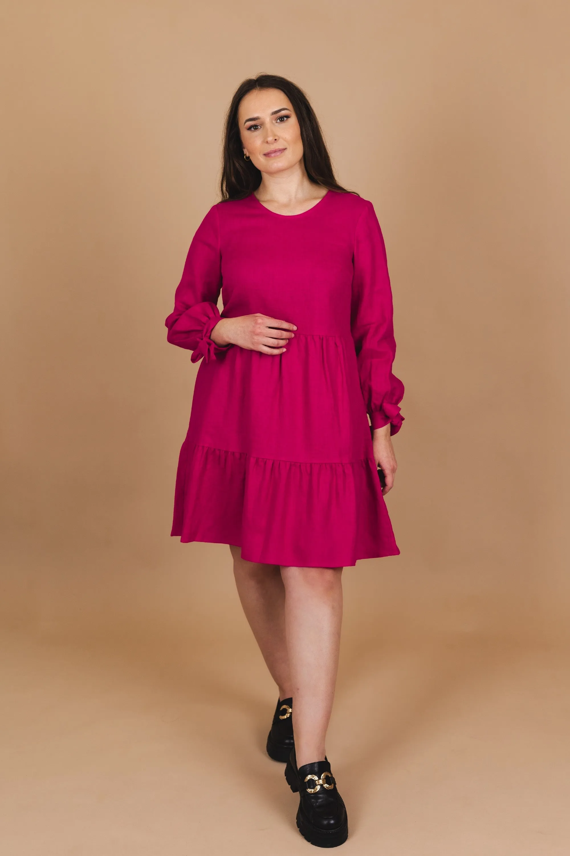 Hailey Dress Peacock Pink