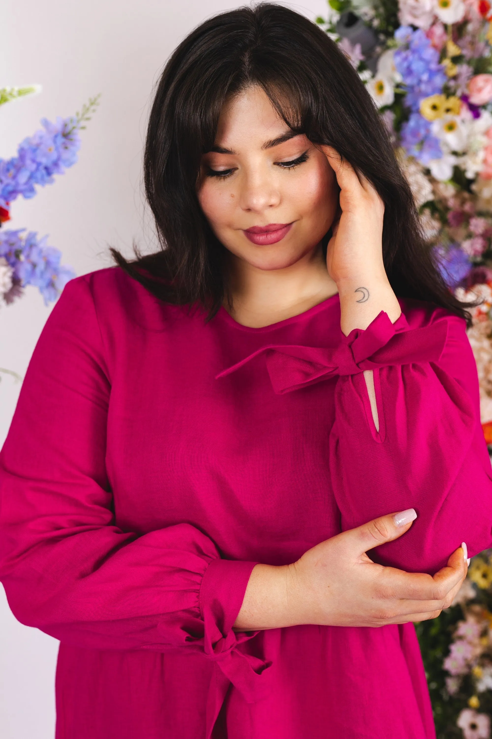 Hailey Dress Peacock Pink