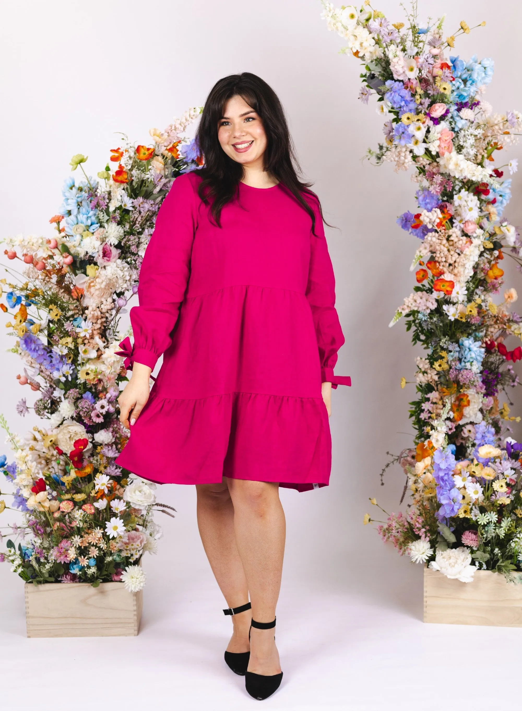 Hailey Dress Peacock Pink