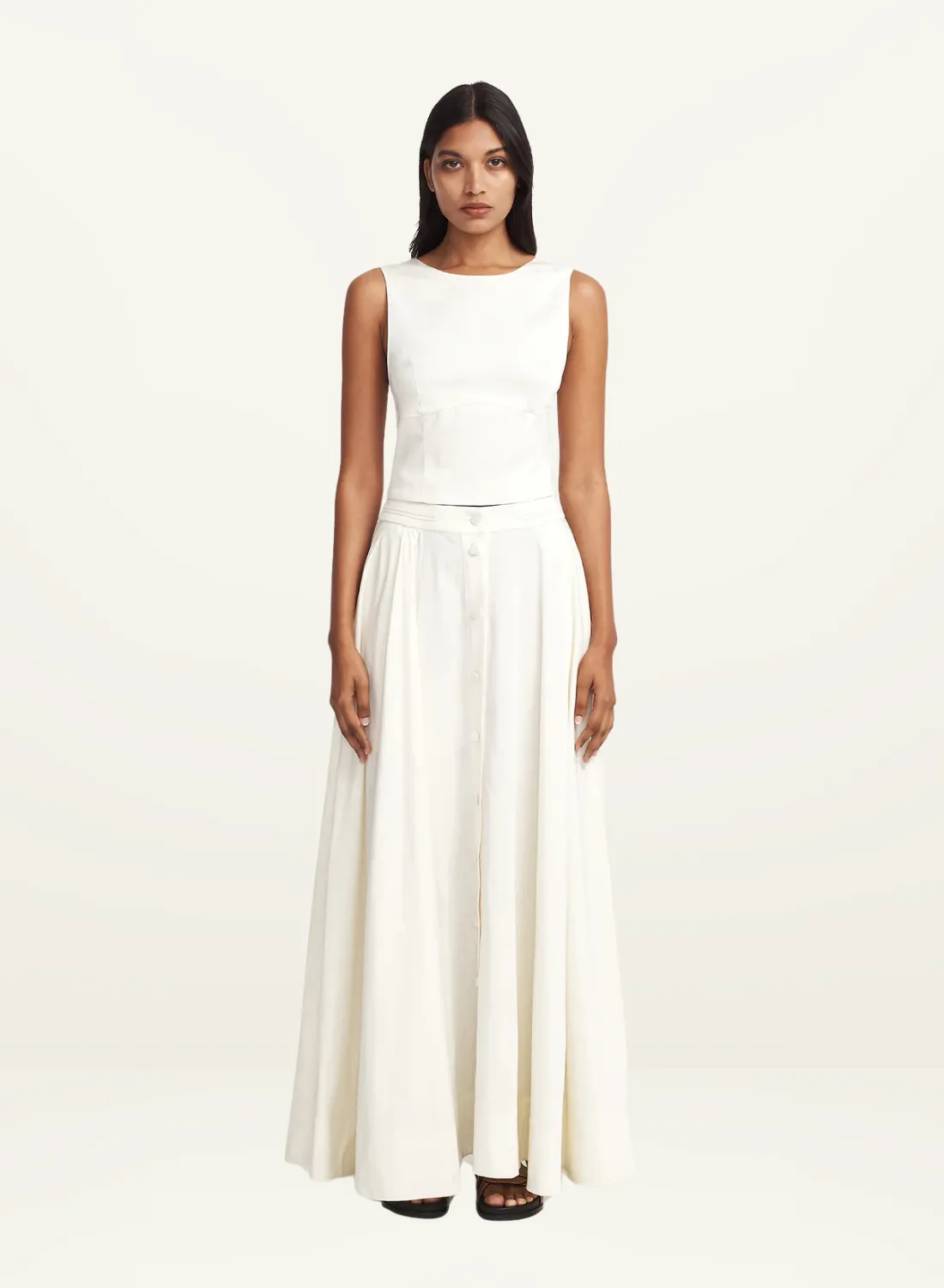 Hansen & Gretel Mana Maxi Skirt in ECRU