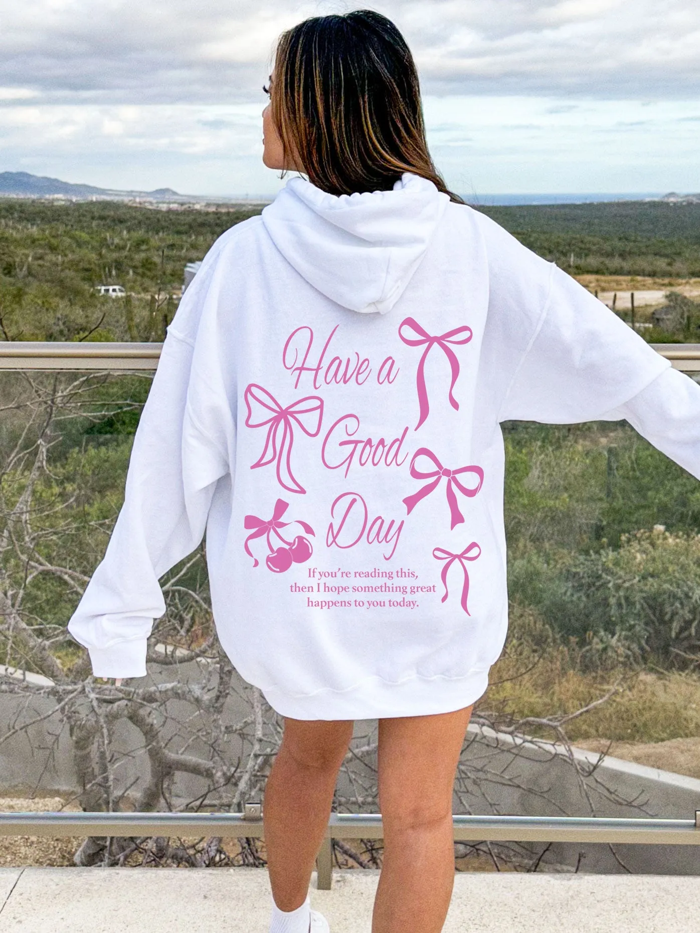 Have A Good Day Coquette Bows Hoodie - New!