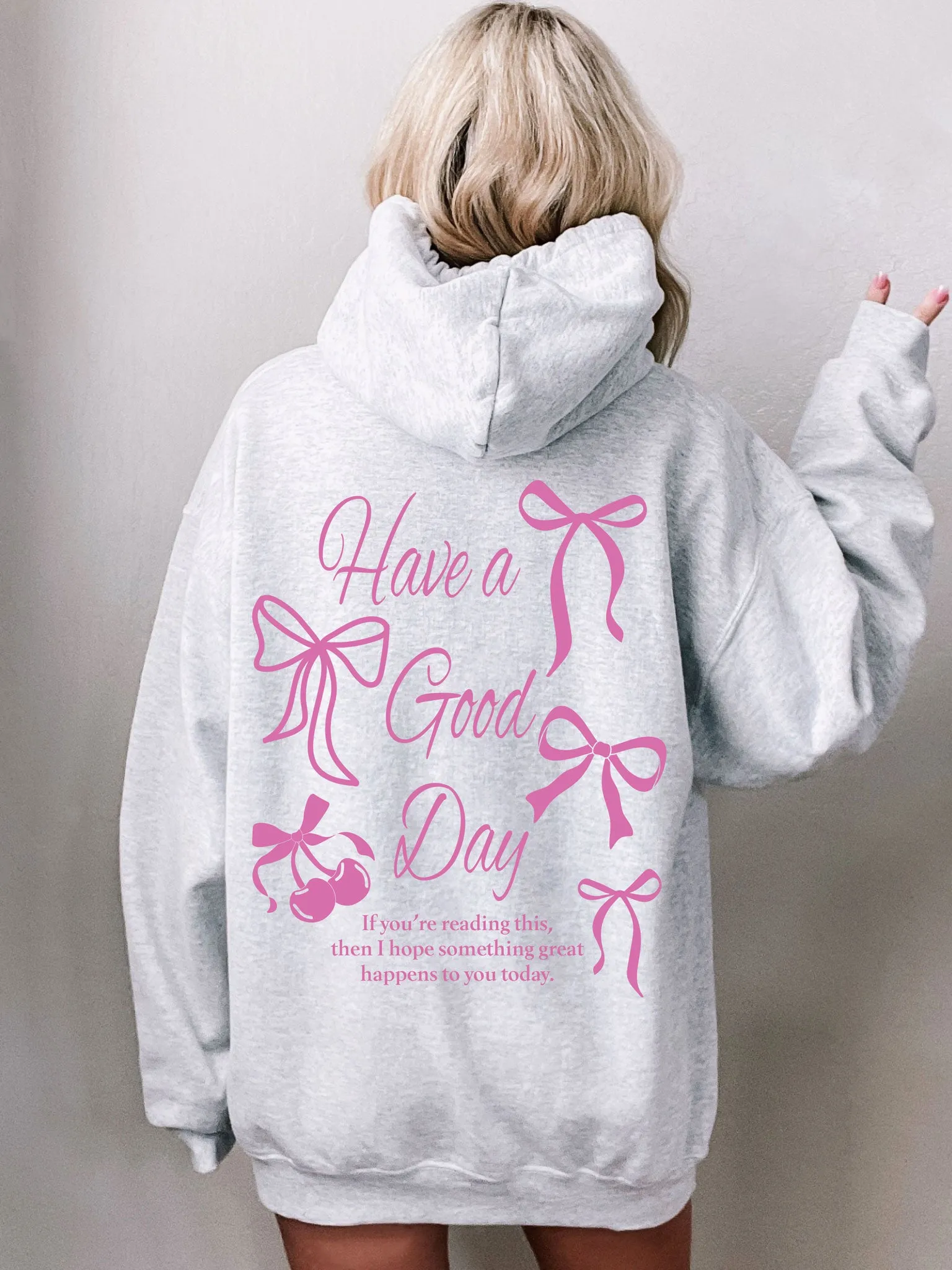 Have A Good Day Coquette Bows Hoodie - New!