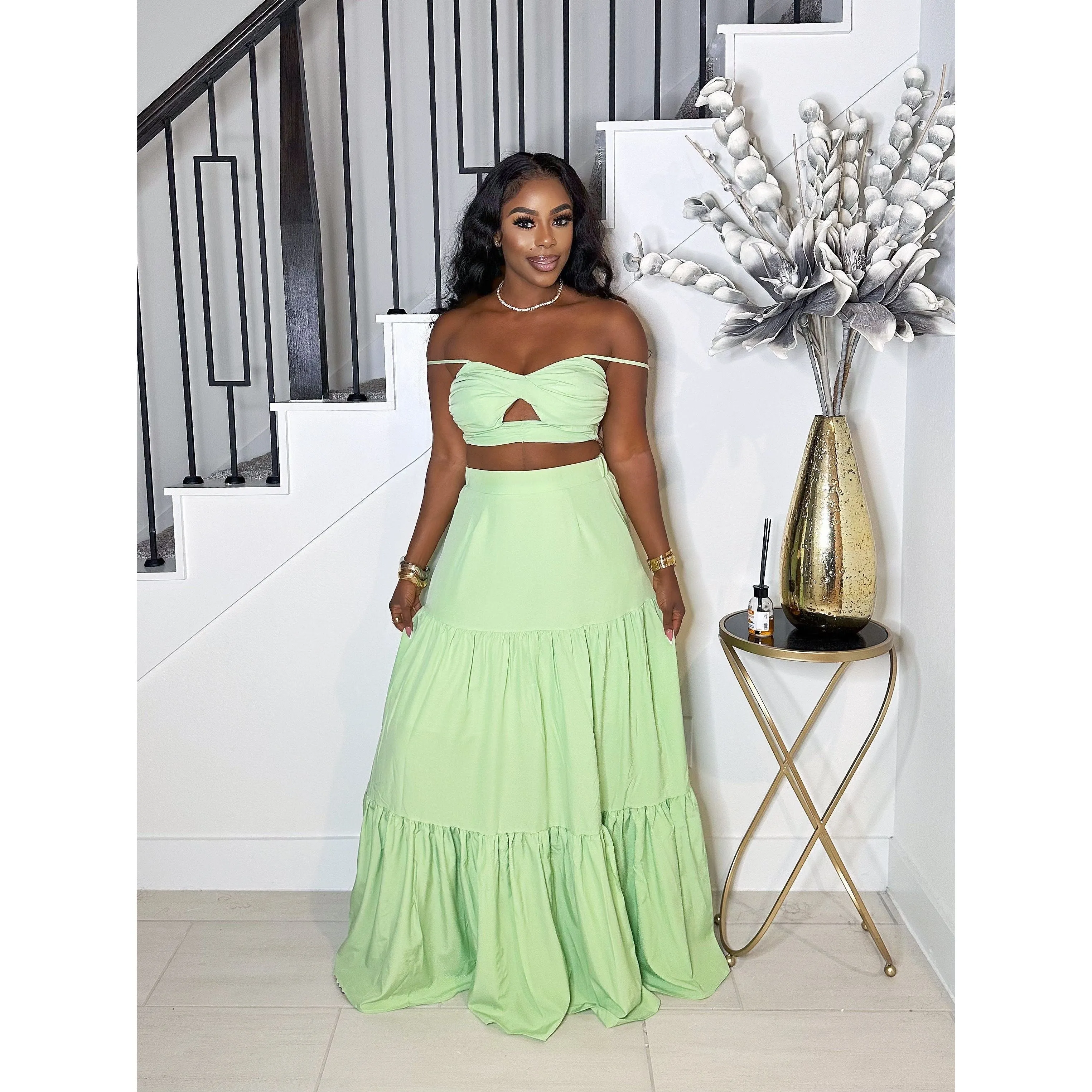 HIS FAVORITE GIRL MAXI SHIRT SET