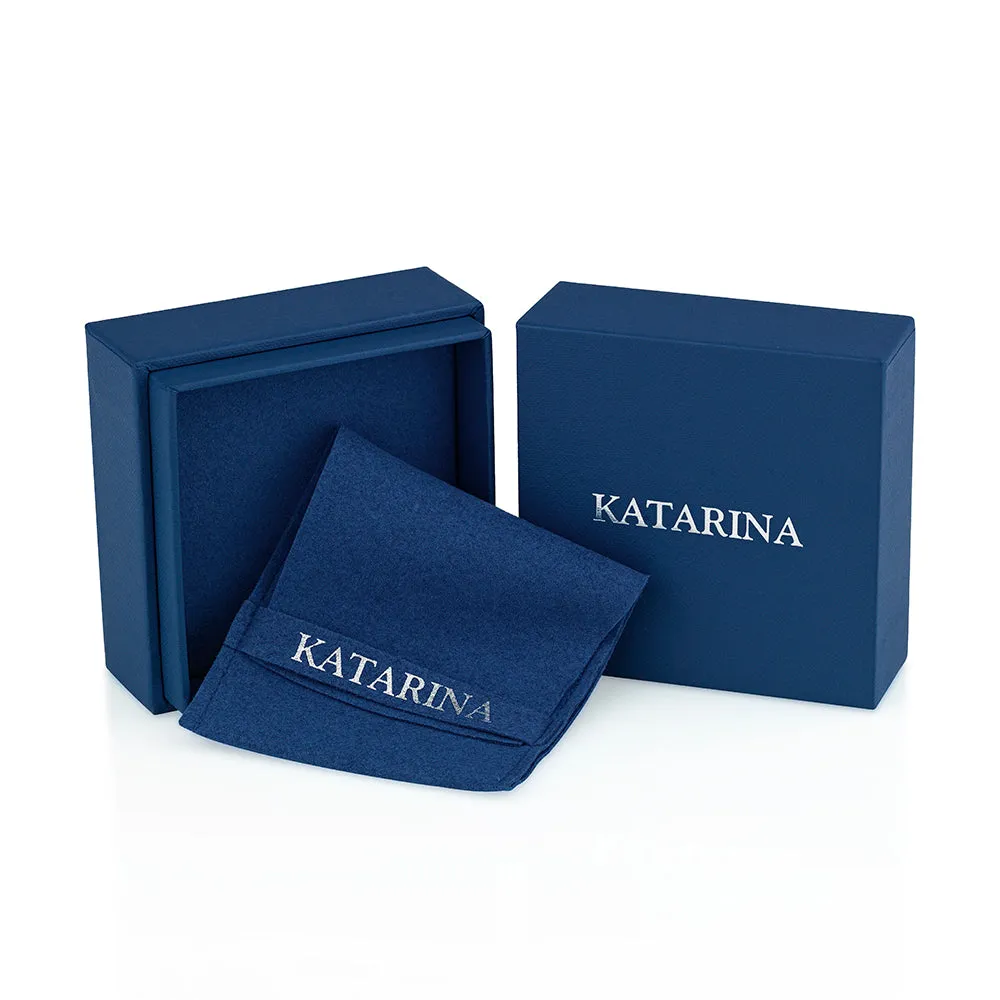 KATARINA 1 3/4 cttw Lab Grown Diamond Halo Huggie Earrings in 14k Gold