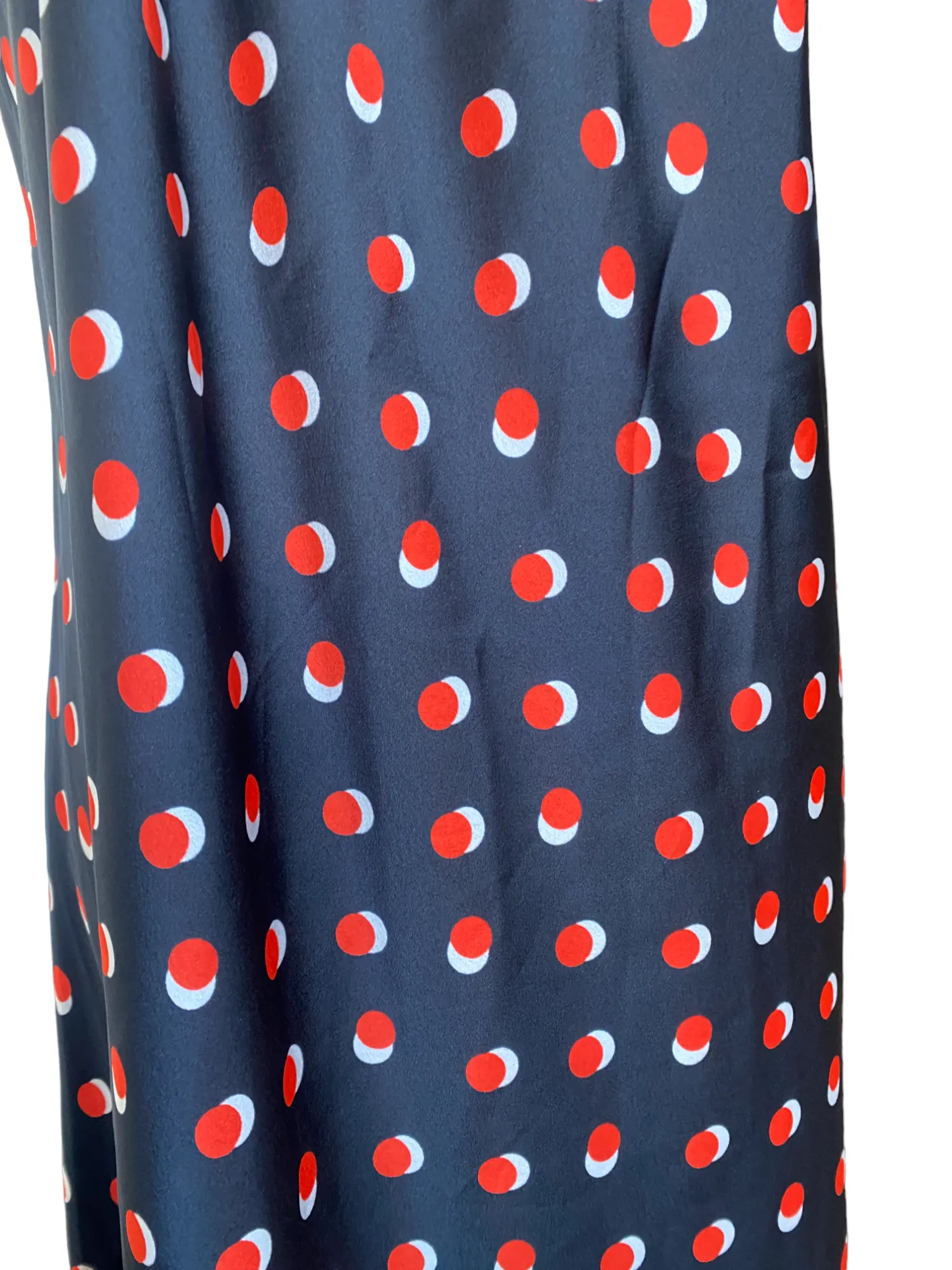 KENDALL   KYLIE Slip Style Dress | Navy/Red/White Polka Dots, Lace, Cotton/Modal