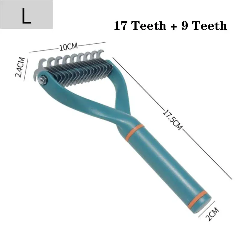 Kimpets Pets Fur Knot Cutter Dog Grooming Shedding Comb Cat Hair Removal Comb Brush Double Sided Tools Pet Products Suppliers