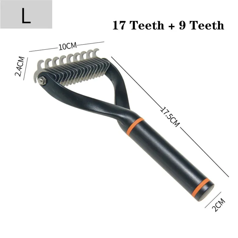 Kimpets Pets Fur Knot Cutter Dog Grooming Shedding Comb Cat Hair Removal Comb Brush Double Sided Tools Pet Products Suppliers