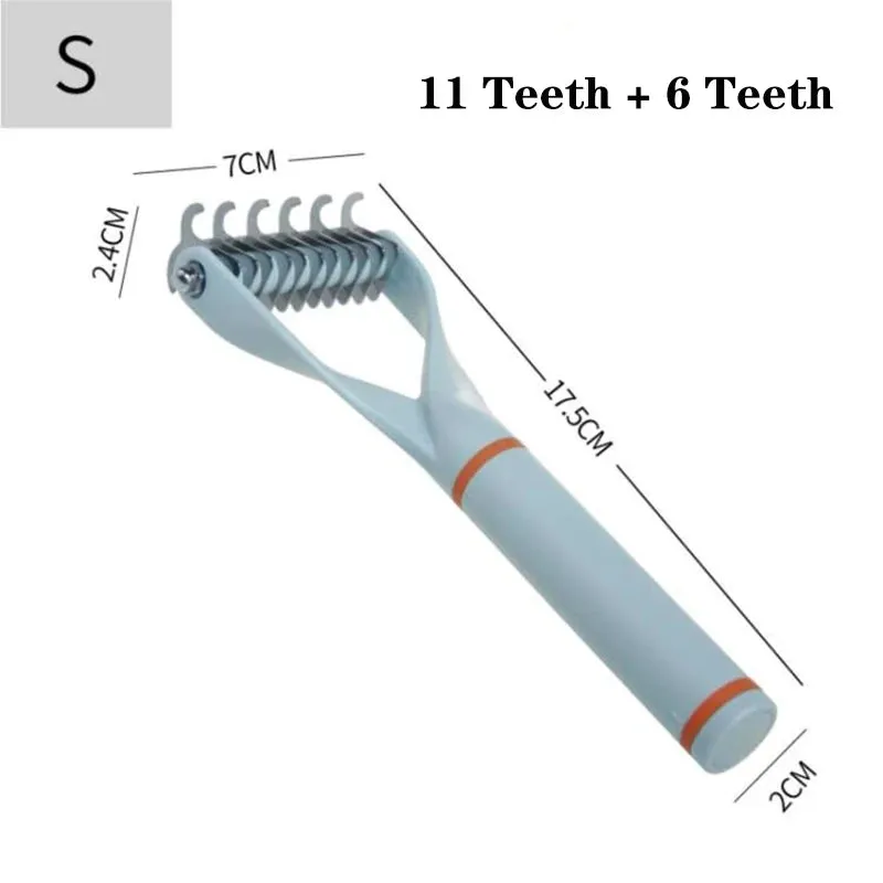 Kimpets Pets Fur Knot Cutter Dog Grooming Shedding Comb Cat Hair Removal Comb Brush Double Sided Tools Pet Products Suppliers