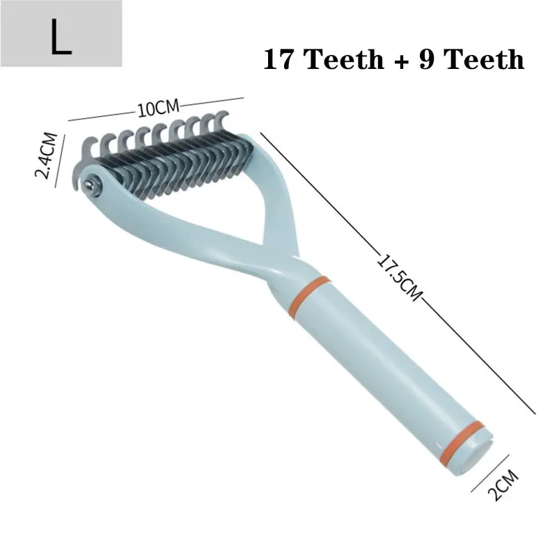 Kimpets Pets Fur Knot Cutter Dog Grooming Shedding Comb Cat Hair Removal Comb Brush Double Sided Tools Pet Products Suppliers