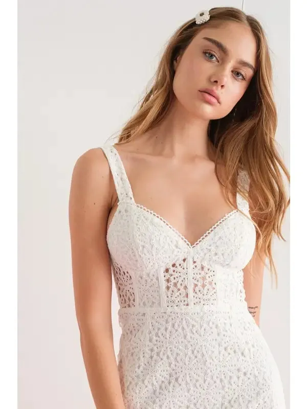 Kinsley Lace Corset Mini Sleeveless Dress