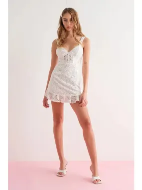 Kinsley Lace Corset Mini Sleeveless Dress