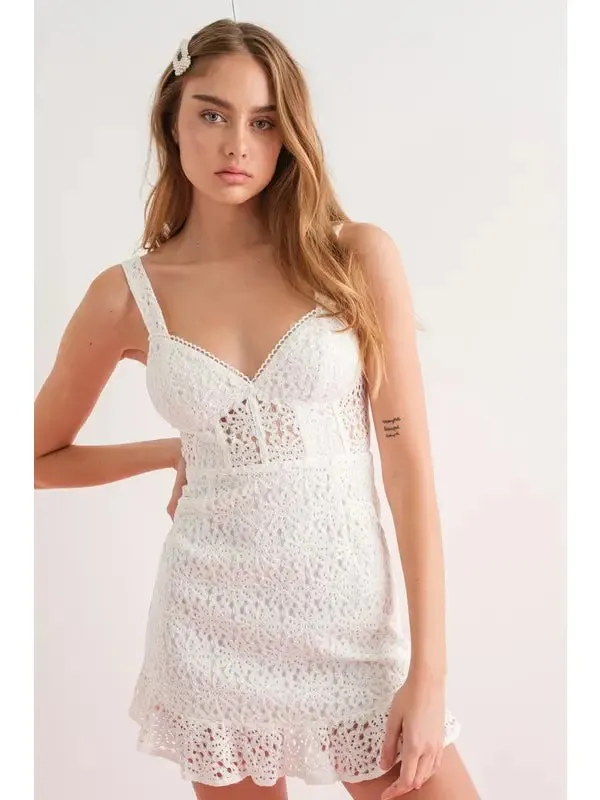 Kinsley Lace Corset Mini Sleeveless Dress
