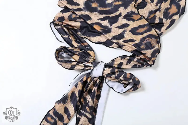 Leopard Print Halter Top & Maxi Skirt