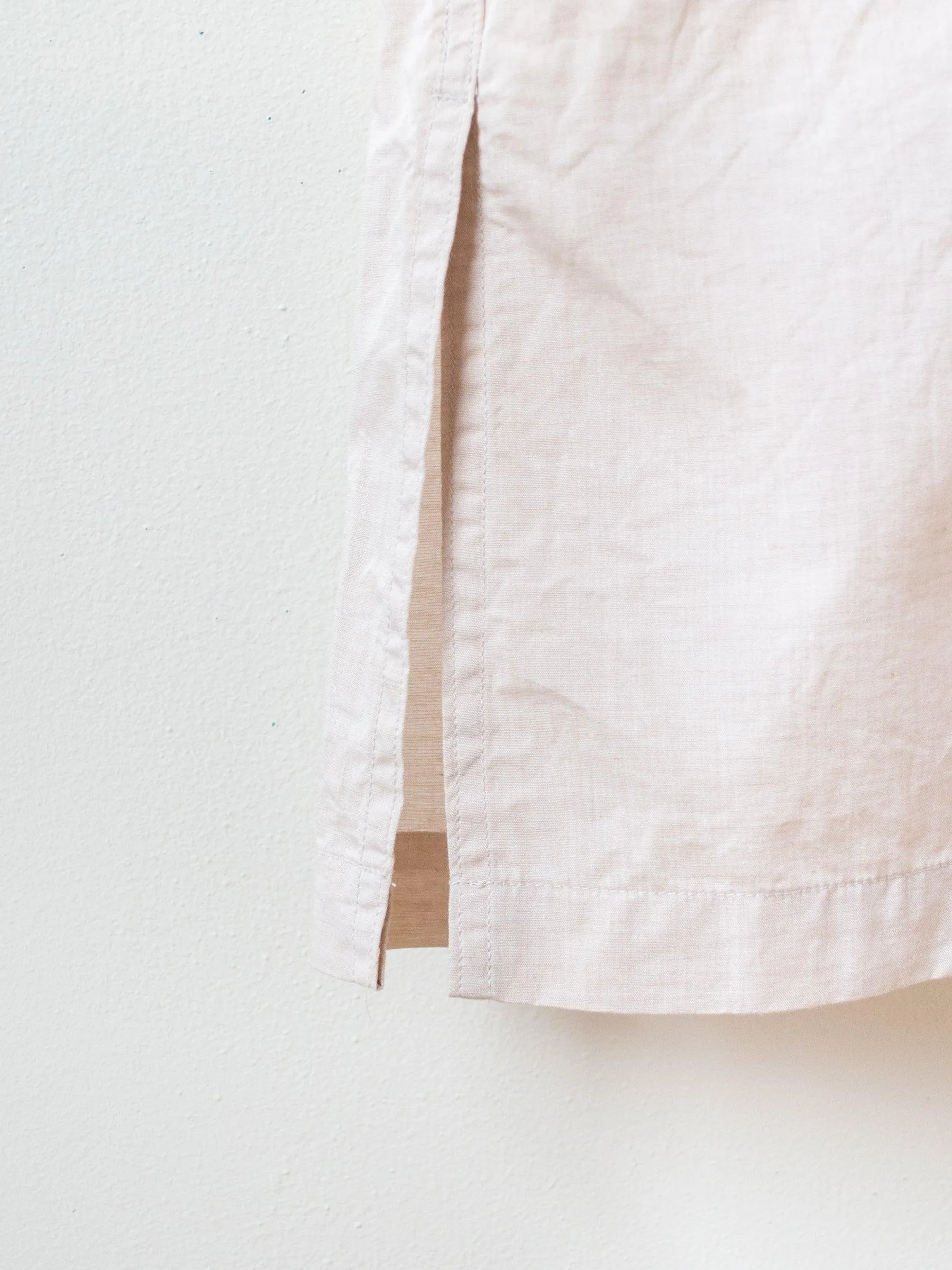 Lightweight Chambray Pullover Shirt Dress - Pink Beige
