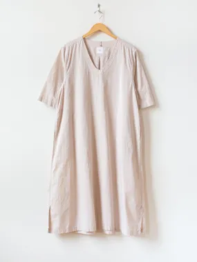 Lightweight Chambray Pullover Shirt Dress - Pink Beige
