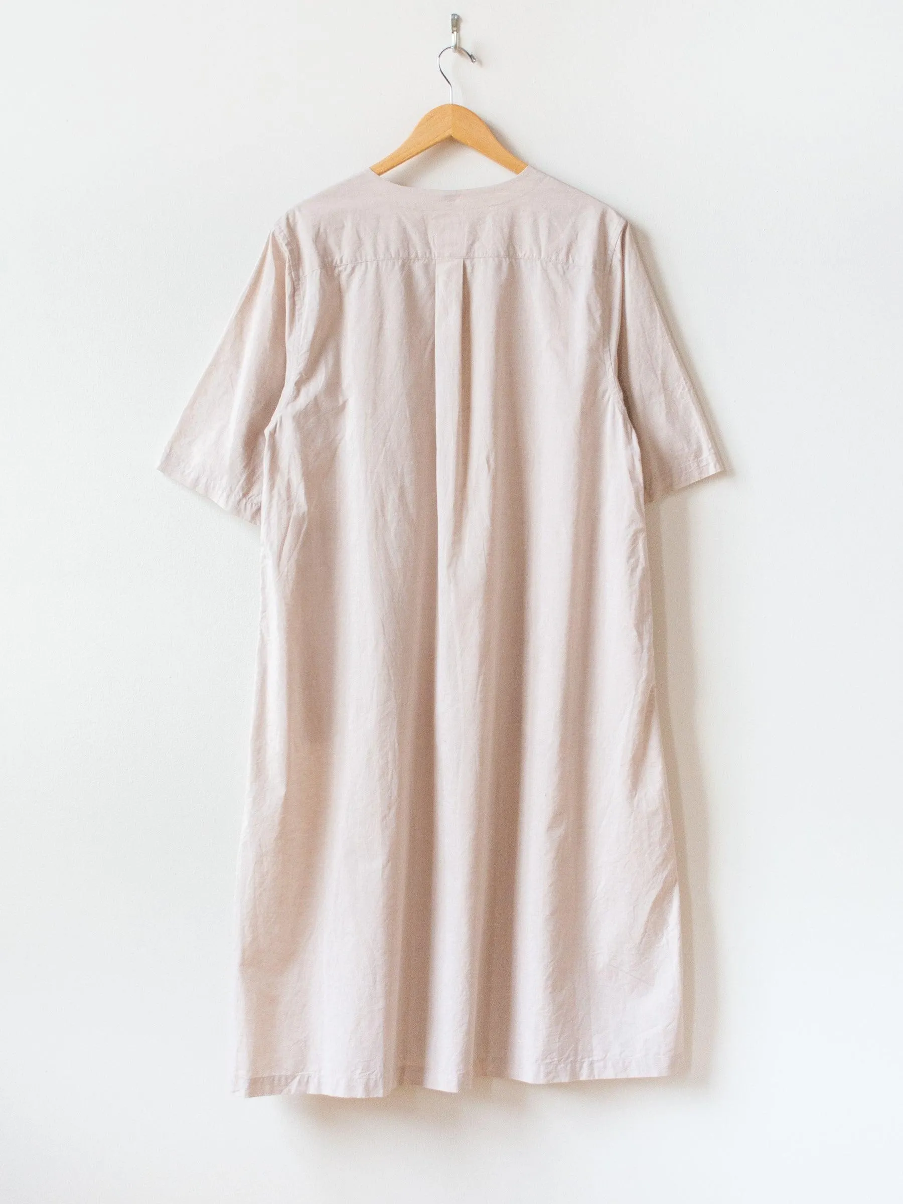 Lightweight Chambray Pullover Shirt Dress - Pink Beige