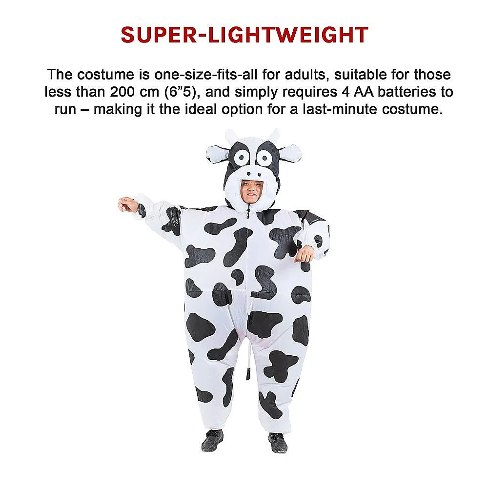 Lightweight Cow Inflatable Costume with Fan Unit for Adults