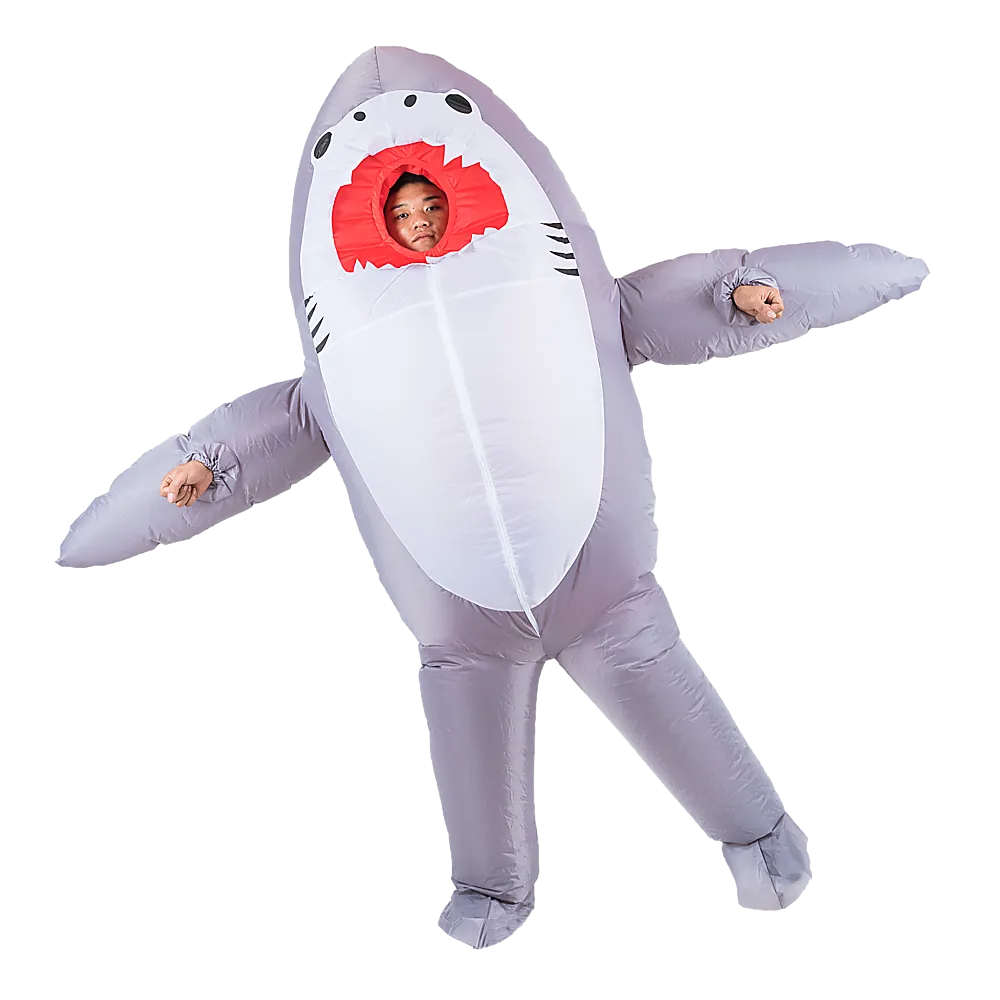 Lightweight Inflatable Shark Costume with Fan for Adults
