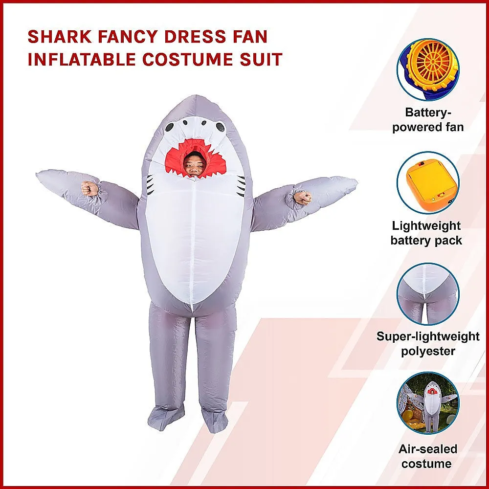 Lightweight Inflatable Shark Costume with Fan for Adults