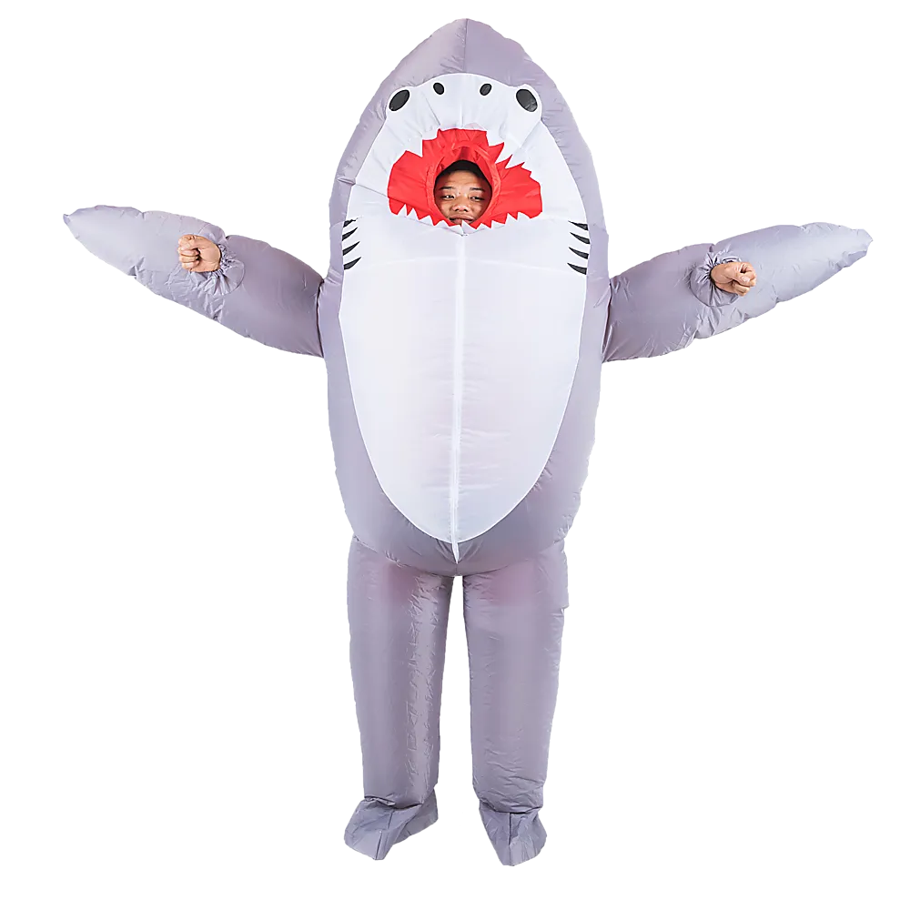 Lightweight Inflatable Shark Costume with Fan for Adults