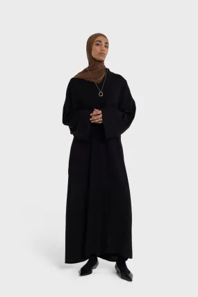 Loose Linen Dress | Black