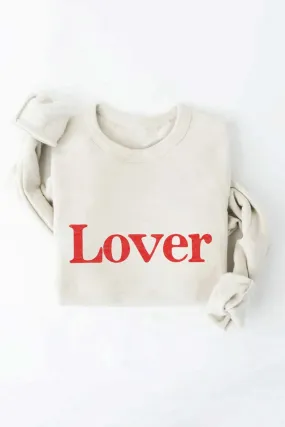 LOVER Sweatshirt in VINTAGE WHITE