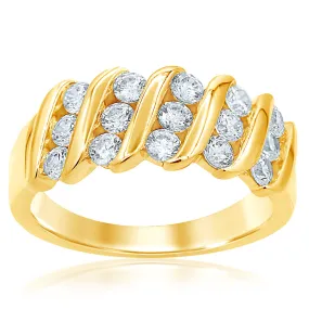 Luminesce Lab Grown 1 Carat Diamond Dress Ring in 9ct Yellow Gold