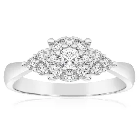 Luminesce Lab Grown 40pt Diamond Dress Ring in 9ct White Gold