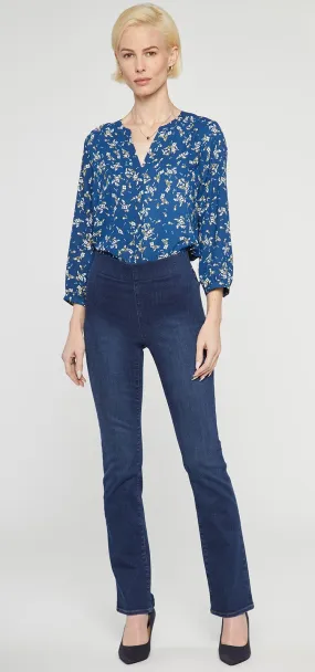 Marilyn Straight Pull-On Jeans Dark Blue SpanSpring™ Denim | Blue Star