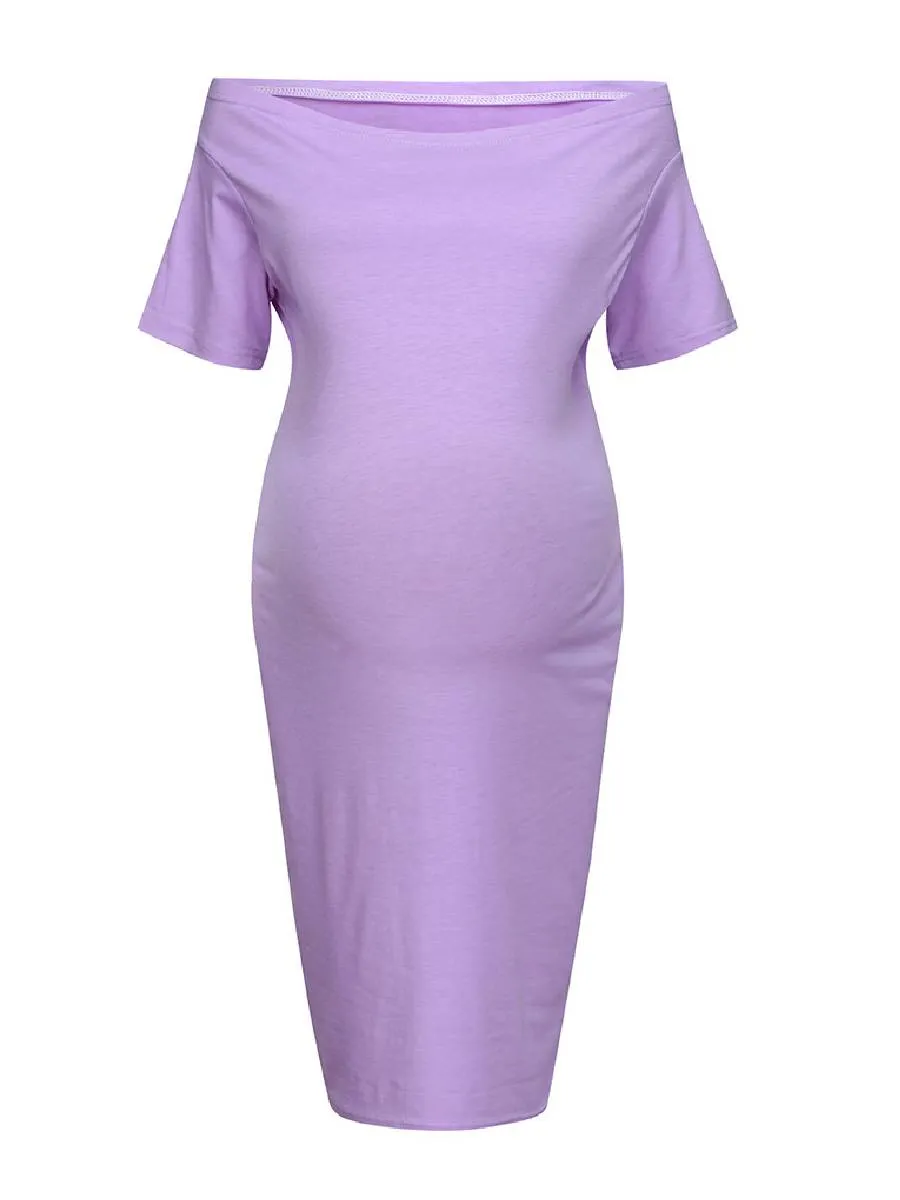 Maternity Off Shoulder Bodycon Dress