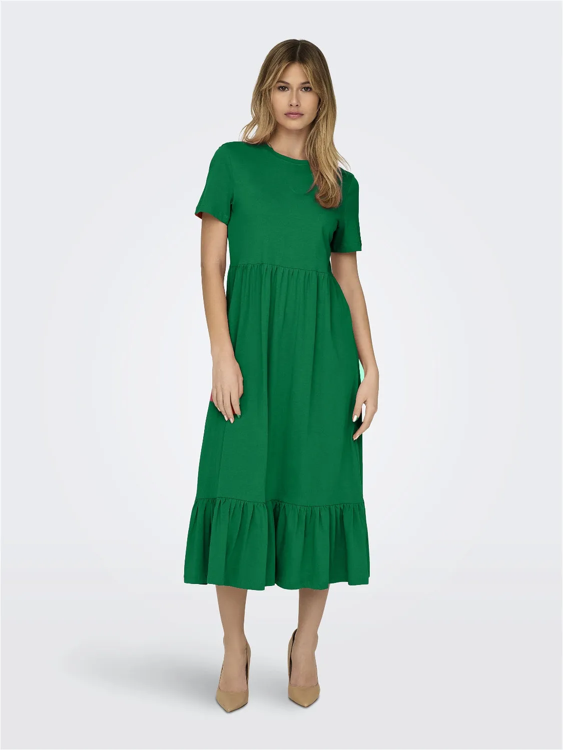 May Life Peplum Dress - Green Bee