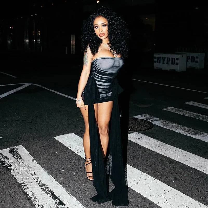 Meet You After Mesh Mini Dress