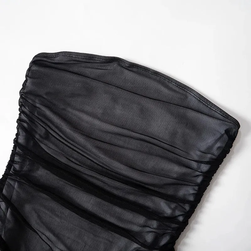 Meet You After Mesh Mini Dress