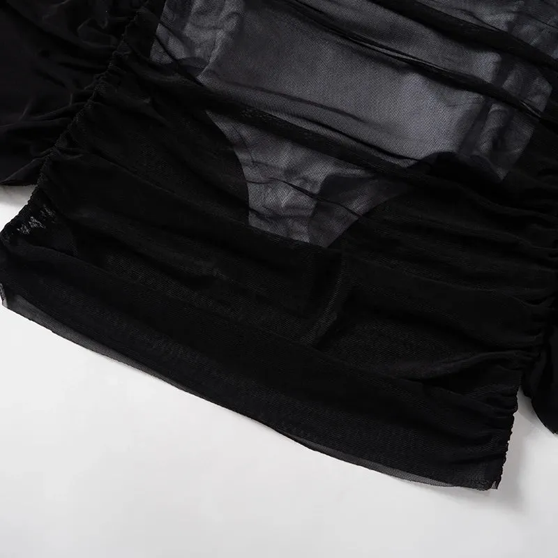 Meet You After Mesh Mini Dress