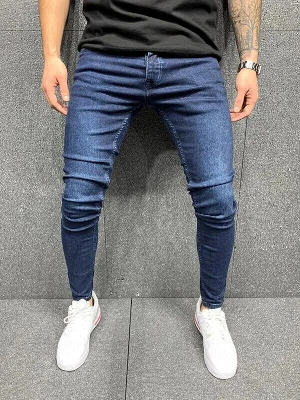 Men's Fashion Street Style Ripped Skinny Jeans