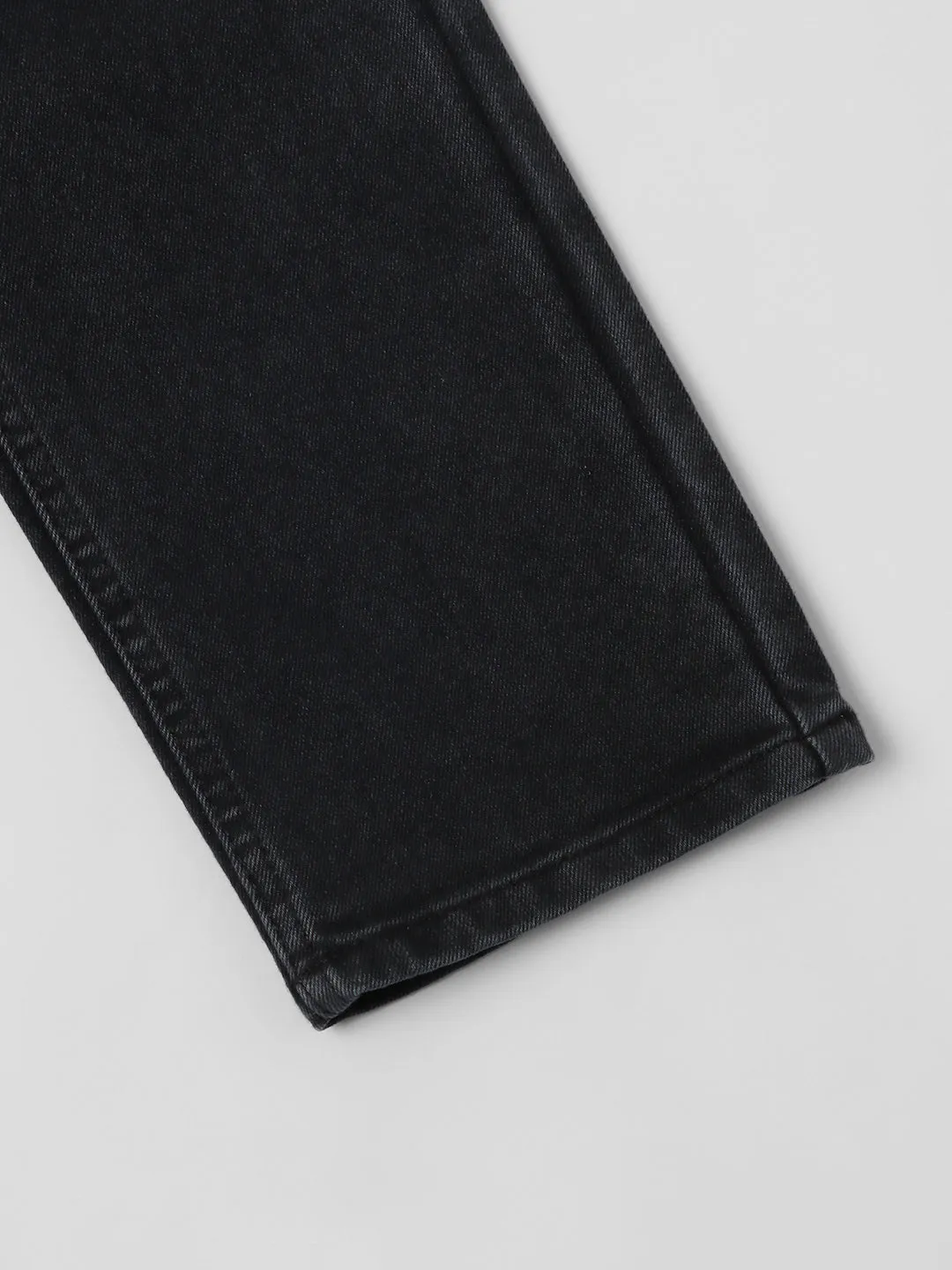 Men's Slim Fit Washed Black Stretchable Jeans