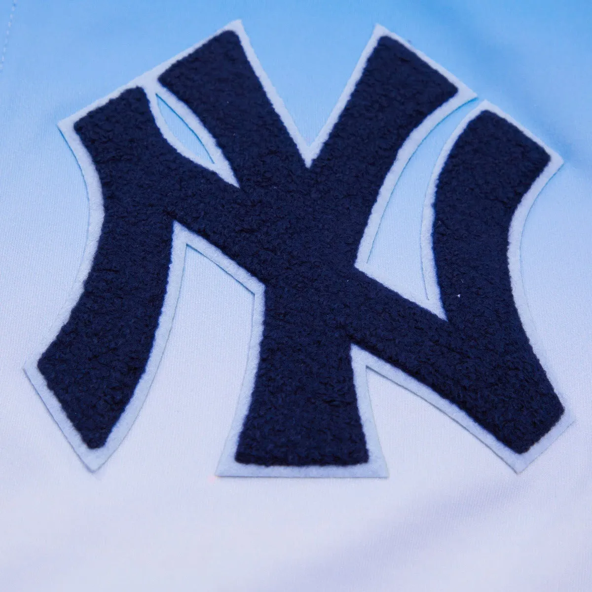 MLB NEW YORK YANKEES LOGO MEN'S TRACK JACKET (BLUE/WHITE/PINK)