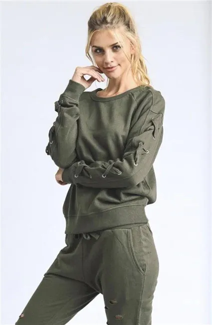 Mono B Drop Shoulder Pullover