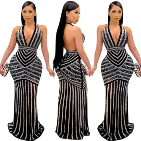 New Rhinestone Styled Diamond Dress