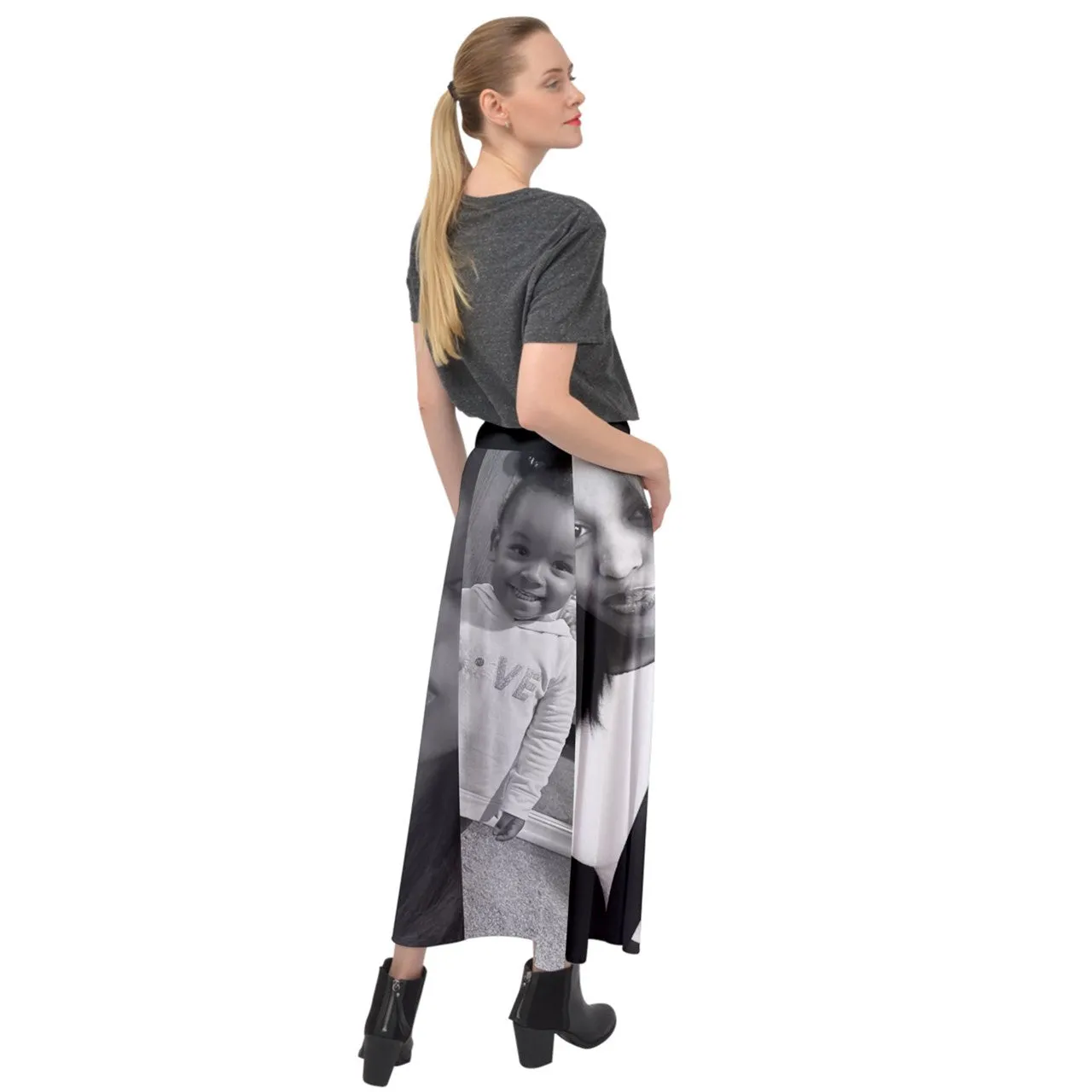 Norma's Family Velour Split Maxi Skirt