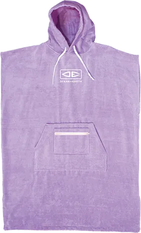 Ocean and Earth Ladies Hooded Poncho Violet