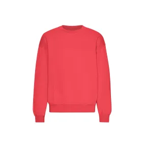Organic Oversized Crew - Red tangerine
