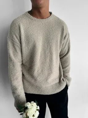 Oversize Plush Pullover - Stone Mocha