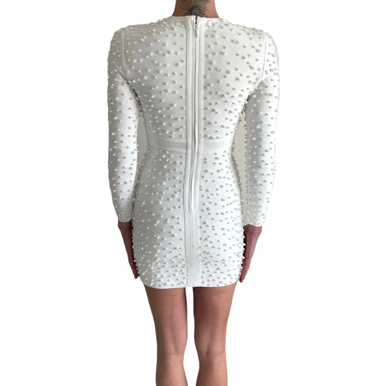 Pearl Embellished Long Bodycon