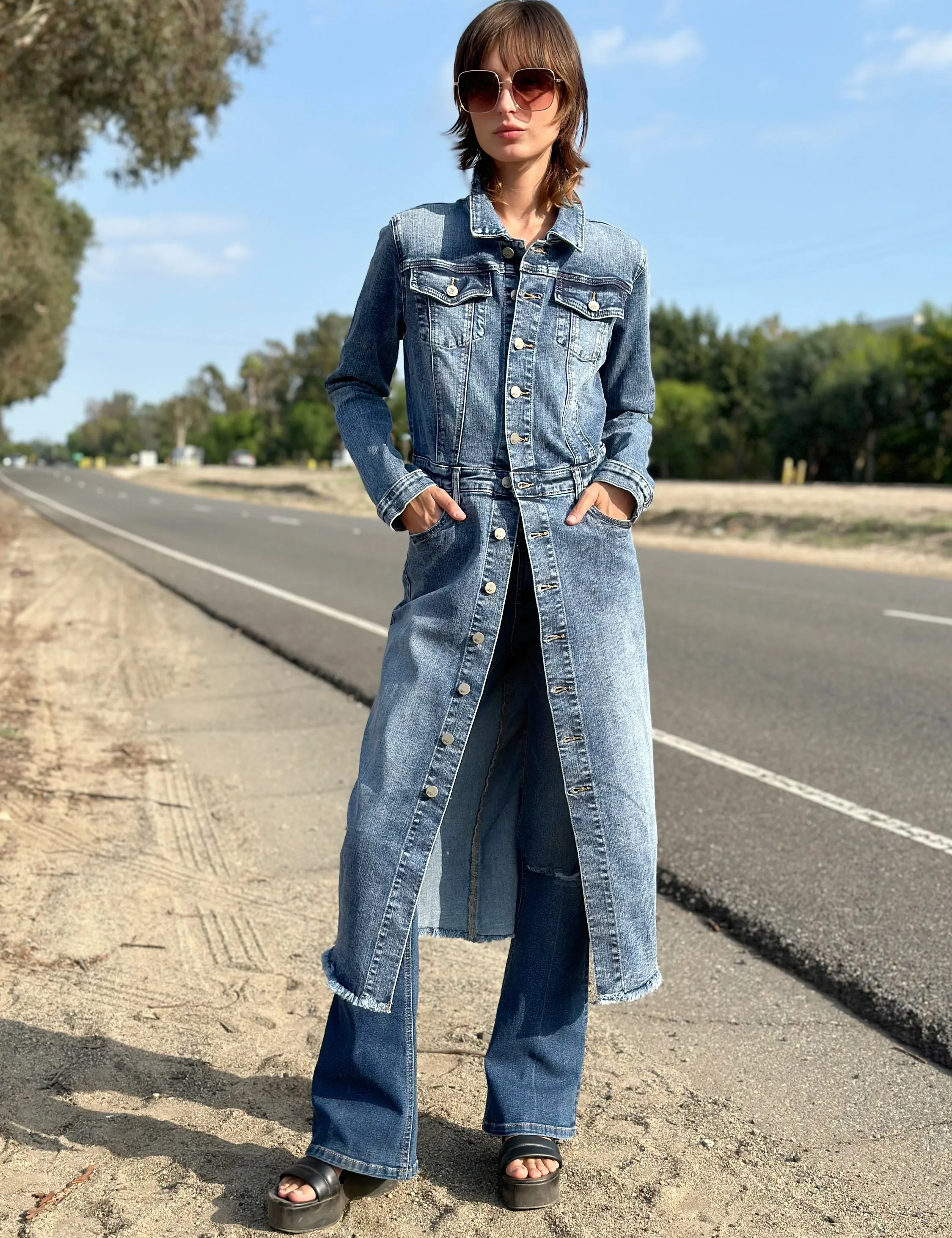 Piece Dyed Denim Dress