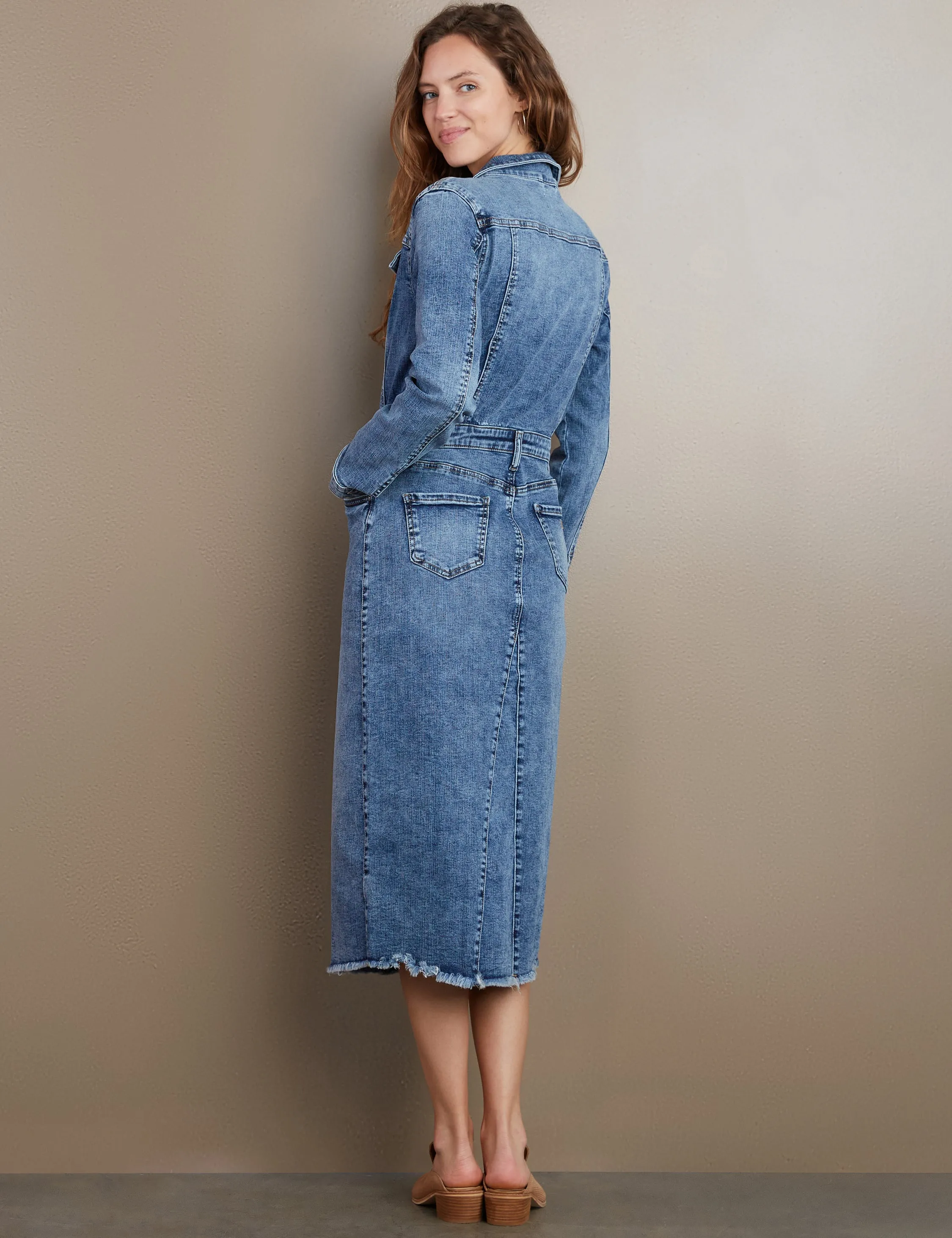 Piece Dyed Denim Dress