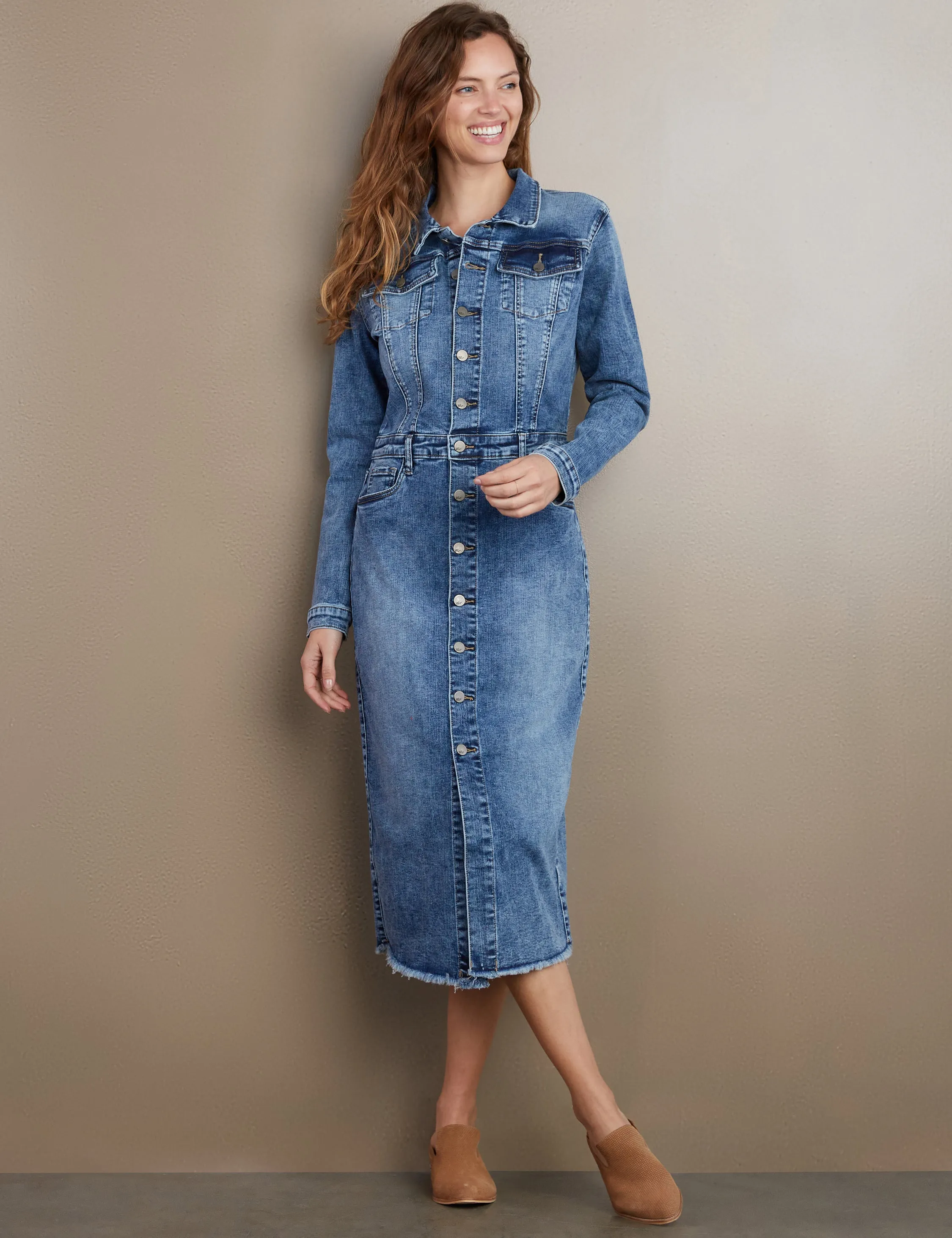 Piece Dyed Denim Dress