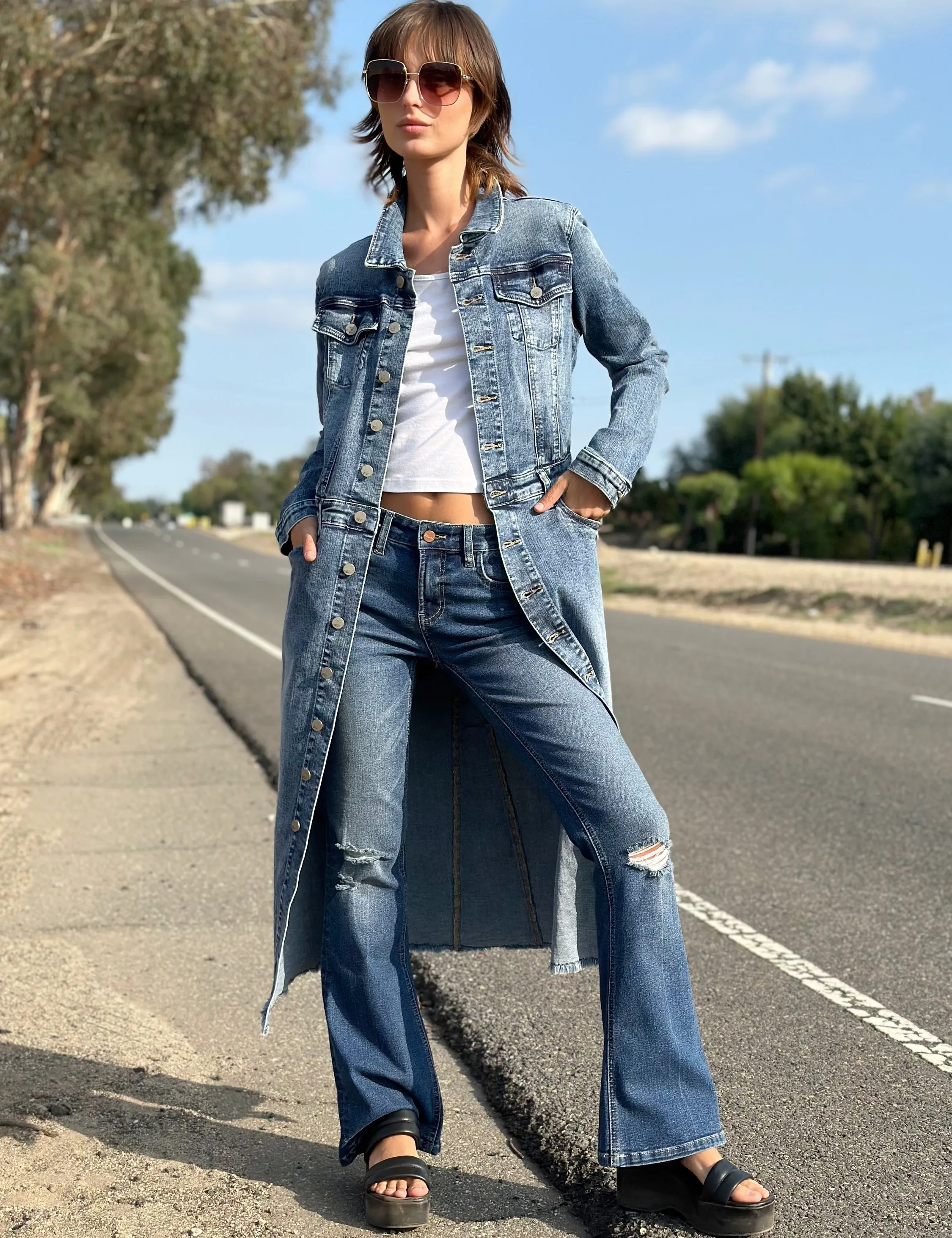 Piece Dyed Denim Dress