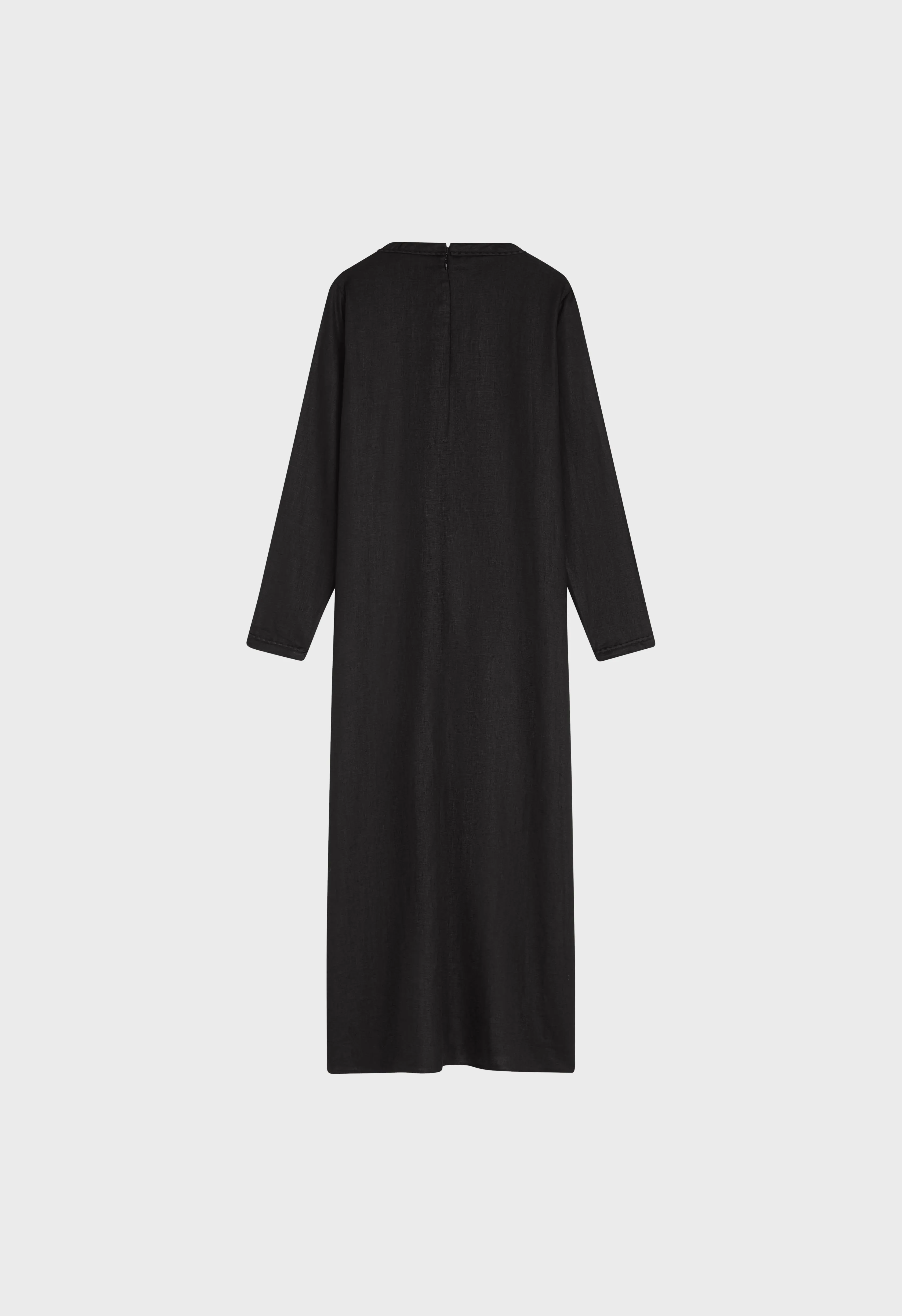 Plain Linen Dress | Black