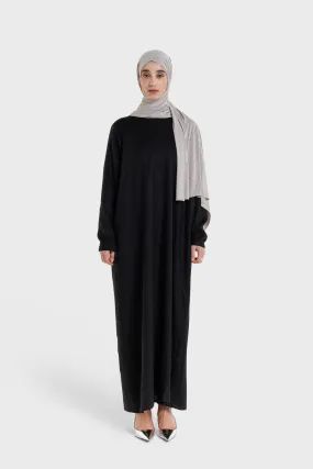 Plain Linen Dress | Black
